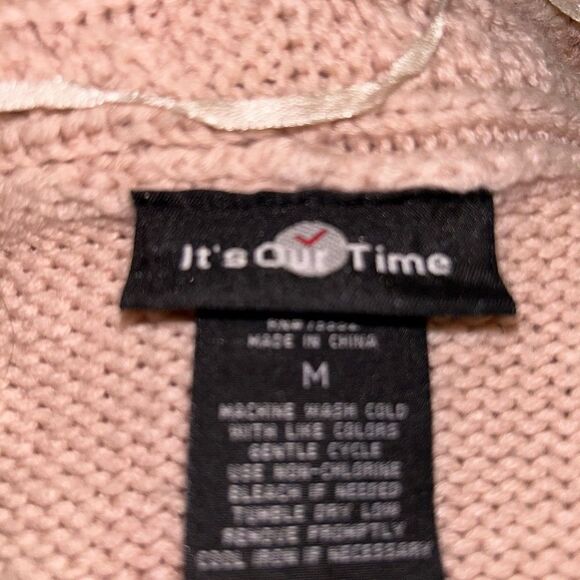 It’s Our Time pink sweater shrug M - Picture 3 of 3